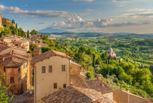 Colourful Buildings on Italian Countryside